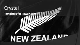  Presentation with fern - Beautiful slide deck featuring silky new zealand silver fern backdrop and a dark gray colored foreground
