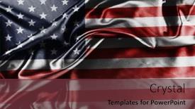  Presentation with american flag - Presentation enhanced with silky-rippled-american-flag-stars background and a tawny brown colored foreground