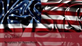  Presentation with american flag - PPT layouts consisting of silky-rippled-american-flag-stars background and a tawny brown colored foreground