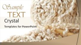  Presentation with fiber - Presentation enhanced with silky textured yarn with bamboo background and a lemonade colored foreground