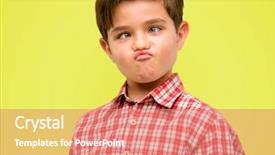  Presentation with yellow green - Beautiful slide deck featuring jerk - handsome toddler child with green backdrop and a  colored foreground