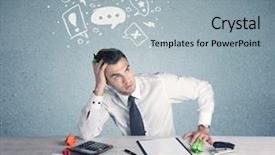  Presentation with swot analysis question mark word - Beautiful theme featuring silly face using magnifying glass backdrop and a  colored foreground