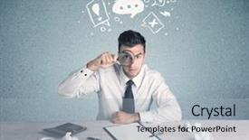  Presentation with magnifying glass - Beautiful presentation featuring silly face using magnifying glass backdrop and a light gray colored foreground