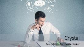  Presentation with magnifying glass - Theme with silly face using magnifying glass background and a  colored foreground