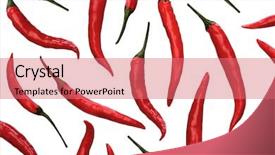  Presentation with chili - Colorful theme enhanced with silos - red chili peppers on white backdrop and a coral colored foreground