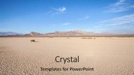  Presentation with dry - Slide set consisting of lake bed near death valley background and a coral colored foreground