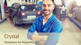  Presentation with mechanic car service repair maintenance - Slide set consisting of silva - car service repair maintenance background and a soft green colored foreground