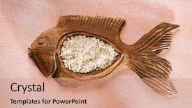  Presentation with naturally - Audience pleasing slide set consisting of minerals silver - french grey sea salt backdrop and a coral colored foreground