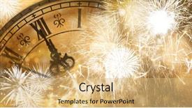  Presentation with gold silver - Presentation design consisting of gold silver - new year's at midnight background and a yellow colored foreground