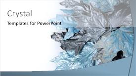  Presentation with autumn blue - Colorful PPT theme enhanced with silver-and-blue-autumn-leaf backdrop and a white colored foreground