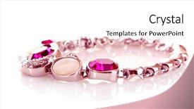  Presentation with diamonds - Cool new presentation theme with silver and diamonds bracelet backdrop and a white colored foreground