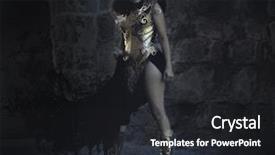  Presentation with gold silver - Slides featuring silver and gold armor background and a dark gray colored foreground