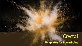  Presentation with gold silver - Colorful PPT layouts enhanced with silver and gold powder explosion backdrop and a tawny brown colored foreground