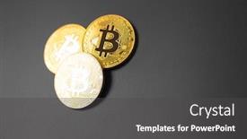  Presentation with ripple - PPT theme featuring silver-and-golden-coins background and a dark gray colored foreground