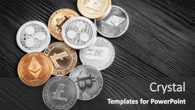  Presentation with ripple - Beautiful slides featuring silver-and-golden-coins backdrop and a dark gray colored foreground