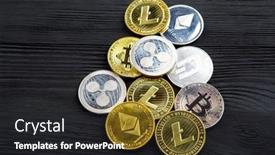  Presentation with ripple - Amazing slide deck having silver-and-golden-coins backdrop and a dark gray colored foreground