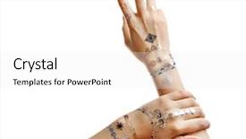  Presentation with flash - Slides featuring silver and golden flash tattoo background and a white colored foreground