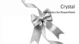  Presentation with grey - Theme enhanced with silver anniversary - grey ribbon bow background and a white colored foreground