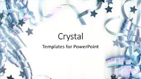  Presentation with party - Colorful PPT theme enhanced with silver anniversary - party frame backdrop and a white colored foreground