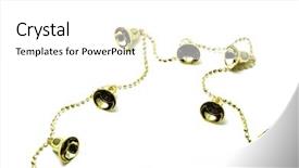  Presentation with white christmas - Amazing PPT theme having silver bells - colored christmas ornaments backdrop and a  colored foreground