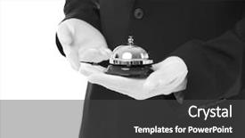  Presentation with bell service - Beautiful slide deck featuring silver bells - man in suit with service backdrop and a  colored foreground