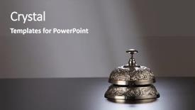  Presentation with bell service - Theme having silver bells - service bell on reception table background and a gray colored foreground
