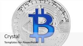  Presentation with silver fern black white flag - Presentation design featuring silver bitcoin on white background background and a  colored foreground