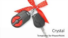  Presentation with red heart key - Colorful presentation enhanced with silver blackchristmas background presents - car key with red bow backdrop and a  colored foreground