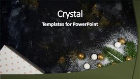  Presentation with flat - Cool new slides with silver blackchristmas background presents - present box and decorations backdrop and a black colored foreground