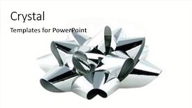  Presentation with silver - PPT layouts featuring silver-bow-isolated-on-white background and a white colored foreground