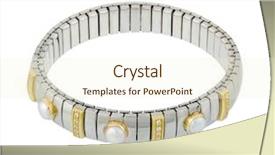  Presentation with silver - Slide deck having silver-bracelet-isolated-on-white background and a cream colored foreground