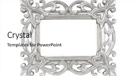  Presentation with antique picture frame - Colorful slide deck enhanced with silver carved picture frame isolated backdrop and a white colored foreground