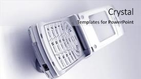  Presentation with silver - Amazing PPT layouts having silver cellular phone with blue backdrop and a  colored foreground