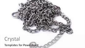  Presentation with silver fern black white flag - Slide deck having silver-chain-heap-isolated background and a white colored foreground