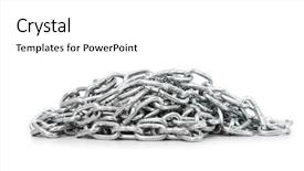  Presentation with chain - Presentation featuring silver chain isolated background and a white colored foreground