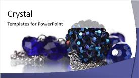  Presentation with chain - Audience pleasing PPT theme consisting of silver chain with blue stones backdrop and a  colored foreground