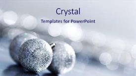  Presentation with christmas silver blue turquoise baubles - Beautiful presentation featuring silver christmas ball macro close backdrop and a sky blue colored foreground