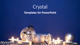  Presentation with sparkling lights - Slide deck with silver-christmas-balls-over-sparkling background and a ocean colored foreground