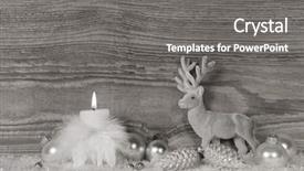  Presentation with silver christmas - Colorful presentation design enhanced with silver christmas decoration with one backdrop and a gray colored foreground