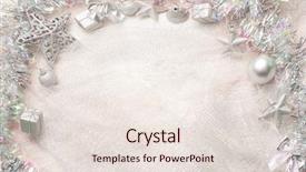  Presentation with silver christmas - Audience pleasing slide set consisting of silver christmas decorations background backdrop and a lemonade colored foreground