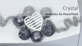  Presentation with silver christmas - Audience pleasing slide set consisting of silver-christmas-toys backdrop and a sky blue colored foreground