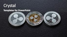  Presentation with money back - Cool new presentation theme with silver coins are ripple backdrop and a  colored foreground