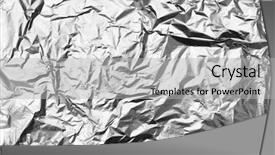  Presentation with silver - Slide set having silver crumpled foil background background and a light gray colored foreground