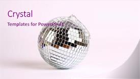  Presentation with disco ball - Presentation having silver disco ball background and a pink colored foreground