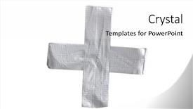  Presentation with duct - Audience pleasing presentation theme consisting of silver duct tape on white backdrop and a white colored foreground