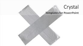  Presentation with duct - Presentation theme with silver duct tape on white background and a white colored foreground