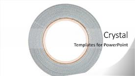  Presentation with duct - Cool new presentation theme with silver electrical tape roll backdrop and a white colored foreground
