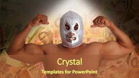  Presentation with wrestling - PPT layouts enhanced with silver fighter gesture mexico peso background and a  colored foreground