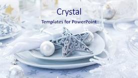  Presentation with silver christmas - Beautiful PPT layouts featuring place setting in white backdrop and a sky blue colored foreground