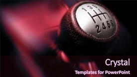  Presentation with motion - PPT theme featuring silver gears - manual gearbox - fast motion background and a wine colored foreground
